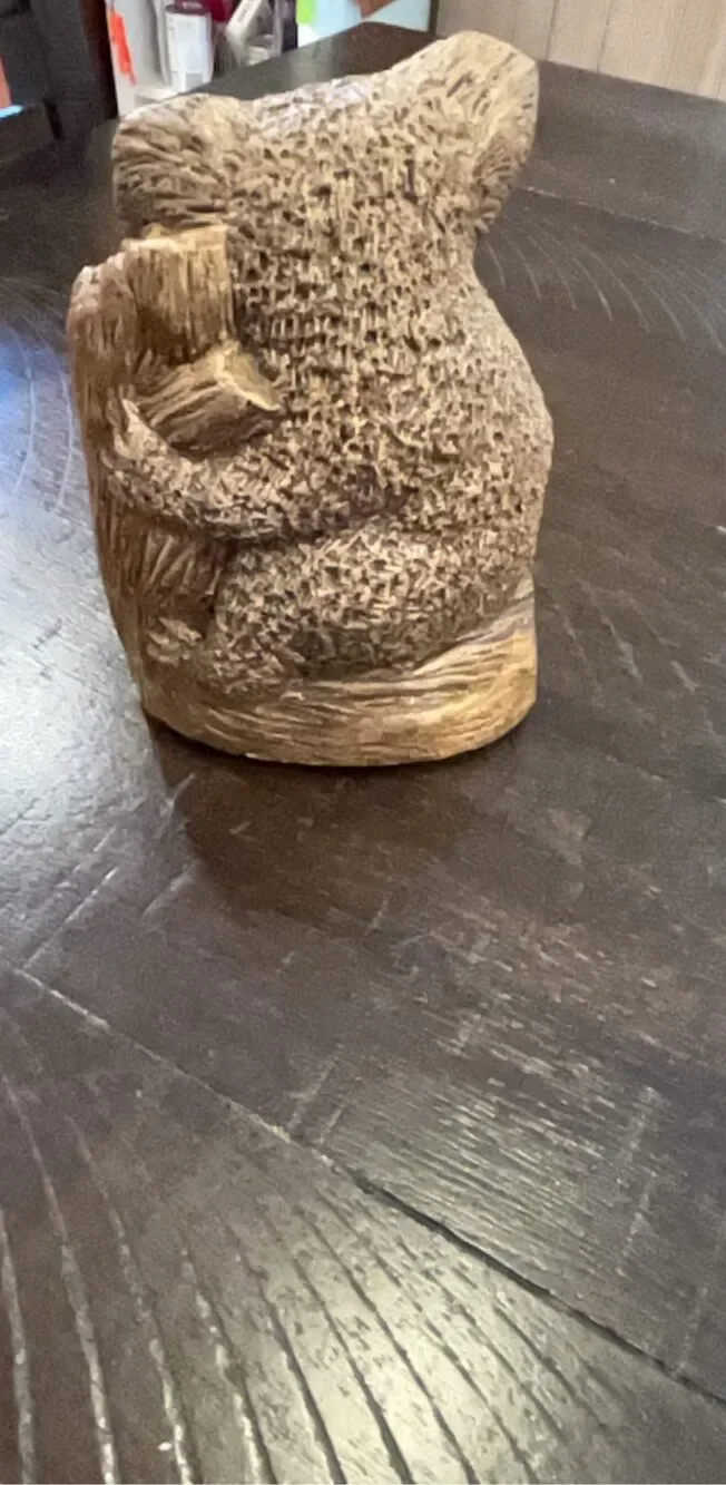 1982 Bandanna Sculptures and cub figurine made of a textured stone-like material